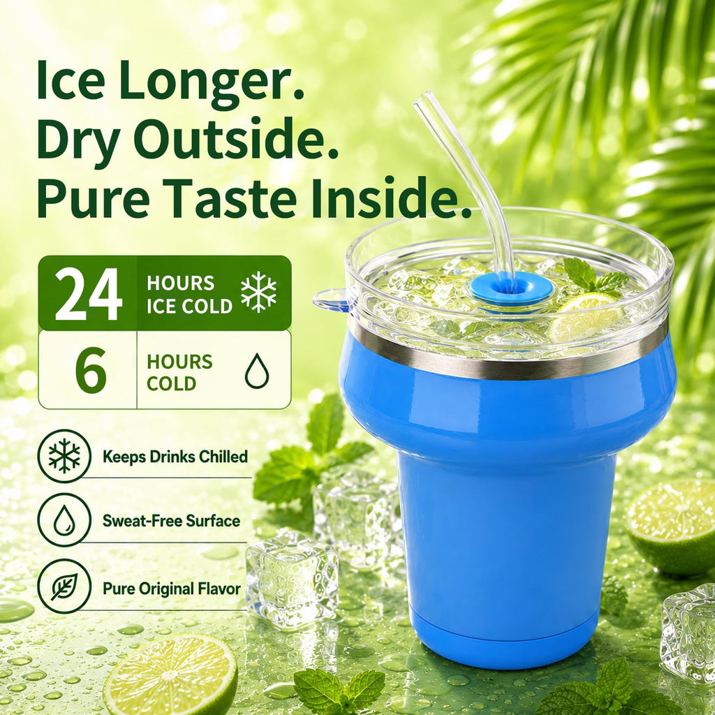 16oz Insulated Tumbler with Lid & Straws M40592