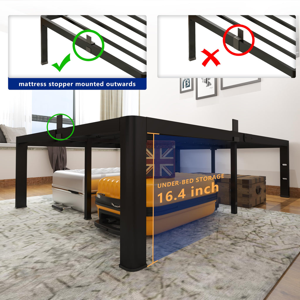 18 Inch Queen Heavy Duty Metal Platform Bed Frame I2519