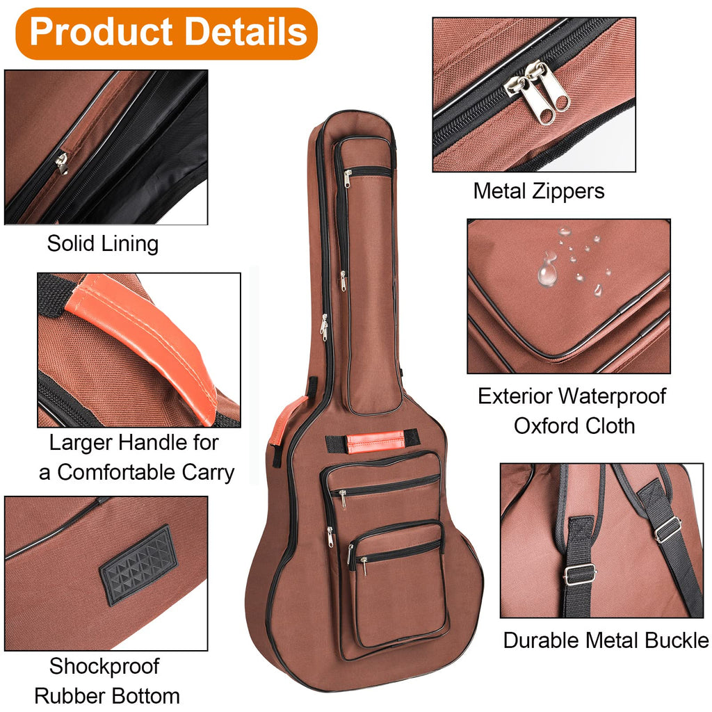 40 41 42 Inches 6 Pockets Waterproof Oxford Cloth Guitar Bag O234
