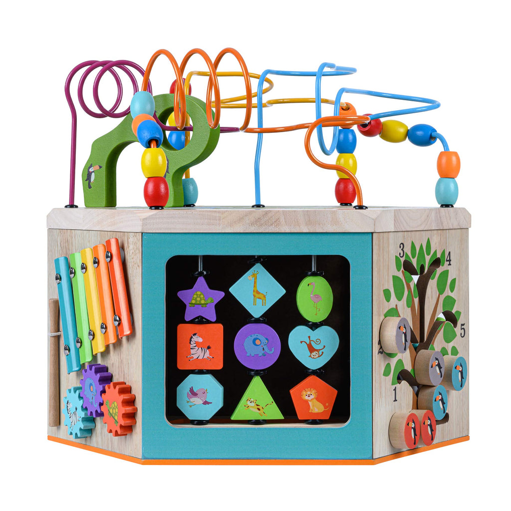 Wooden Activity Cube Station Y703894