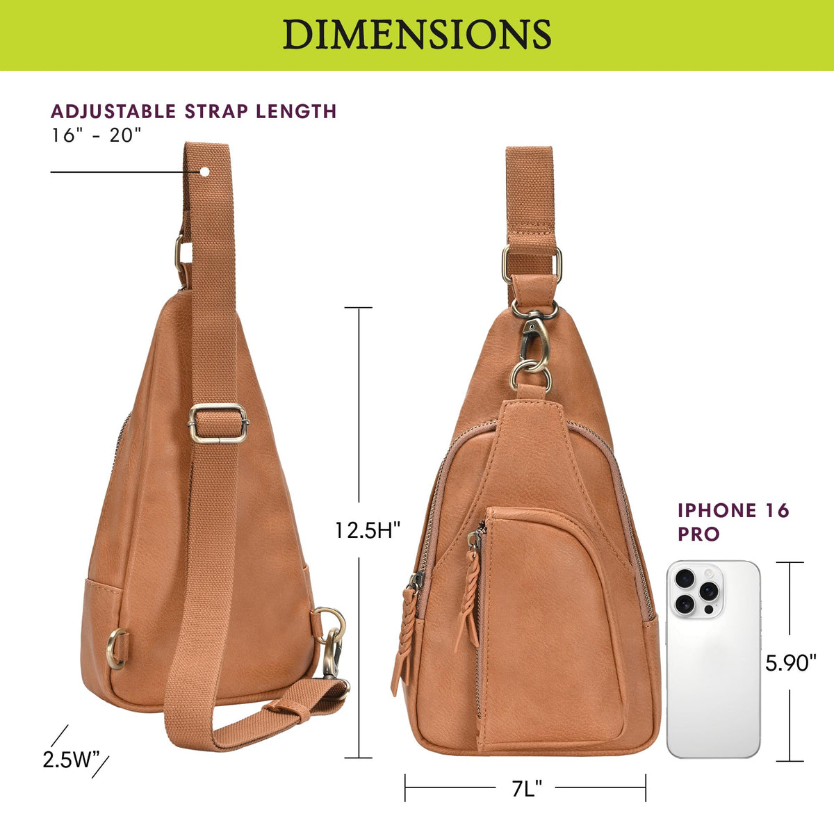 Vegan Leather Crossbody Bag J543781