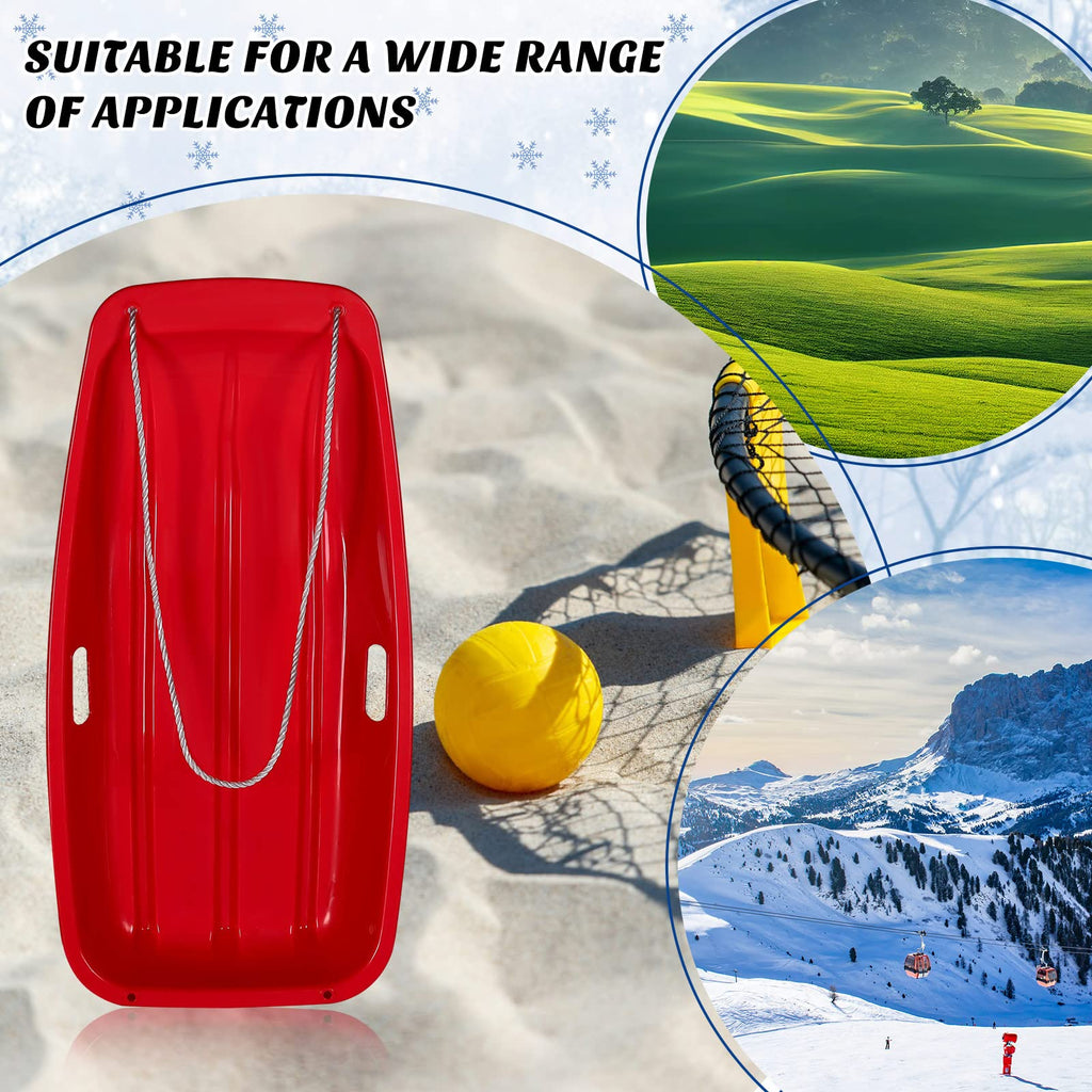 12 Pcs 35 Inch Plastic Snow Sleds Y3804