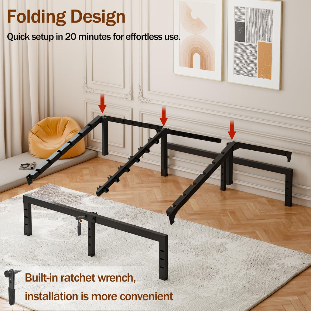 16 Inch Heavy Duty Metal Platform Bed Frame Full Size U86445