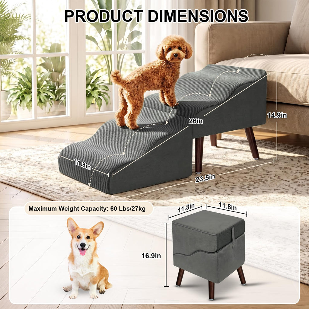 Foldable Pet Steps & Ottoman G4062