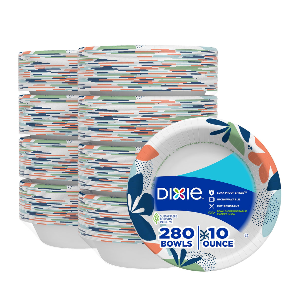 10 Oz Paper Bowls, 280 Count W233