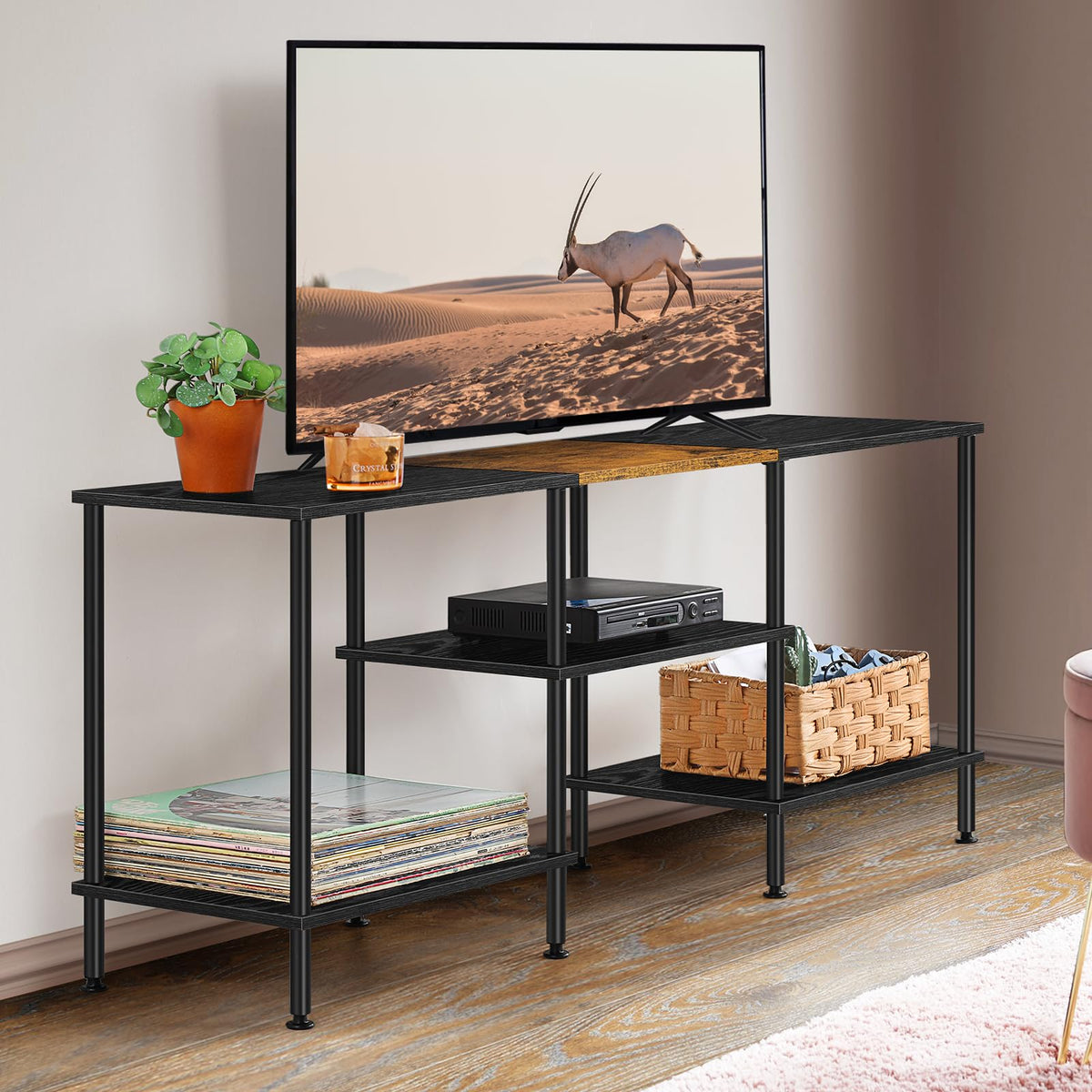 50 inch 3 Tier TV Stand with Storage Shelves M96608