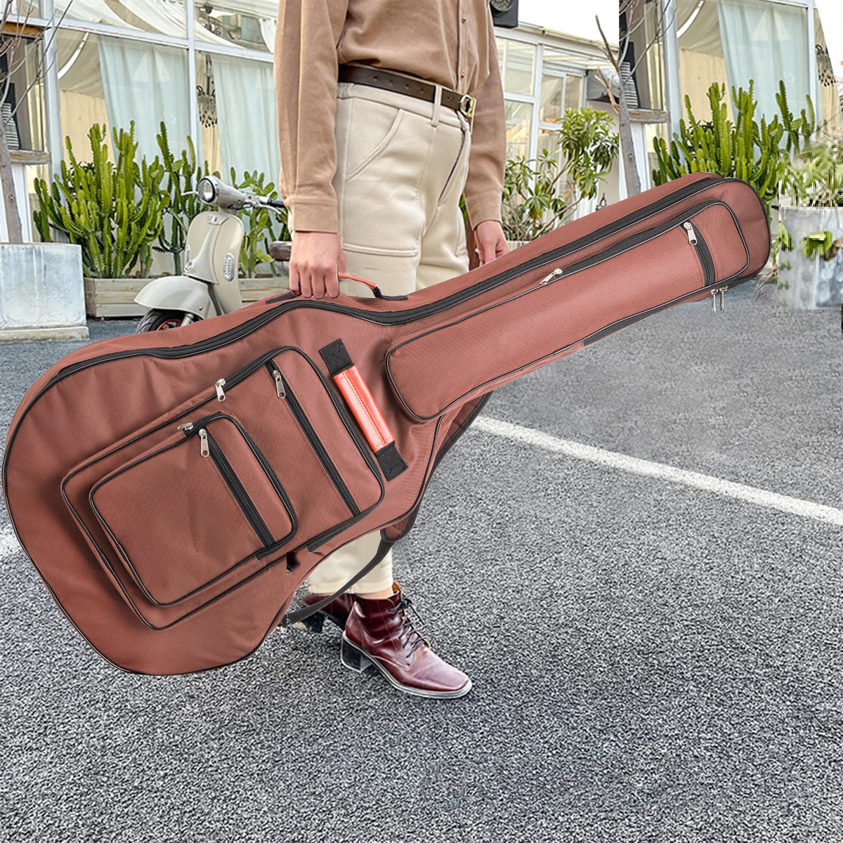 40 41 42 Inches 6 Pockets Waterproof Oxford Cloth Guitar Bag O234