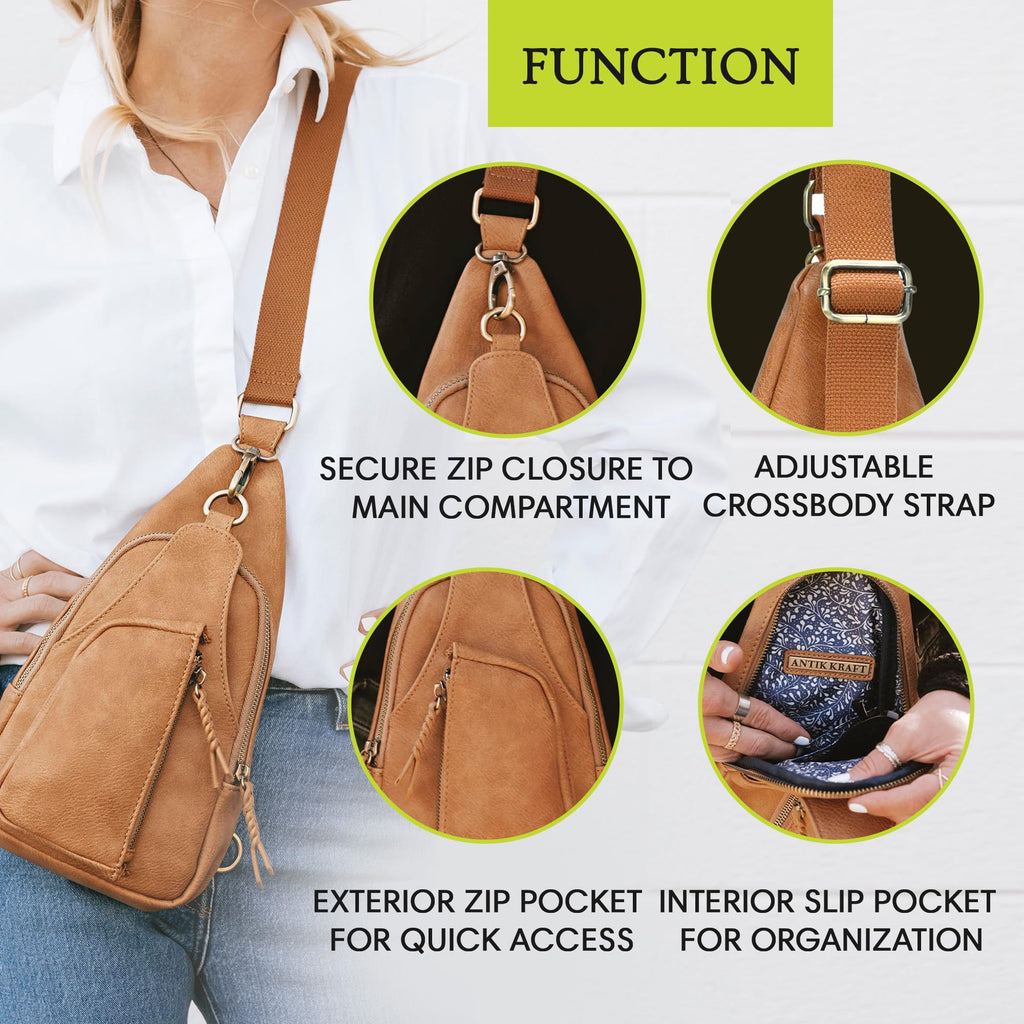 Vegan Leather Crossbody Bag J543781