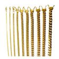 10K Yellow Gold Solid Miami Cuban Link Chain N385581