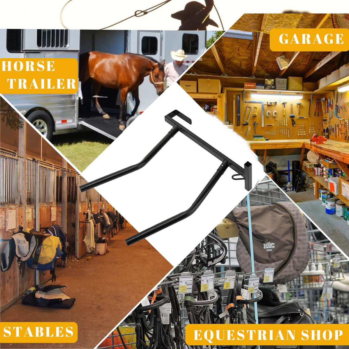2 Pack Heavy Duty Portable Saddle Rack T9919