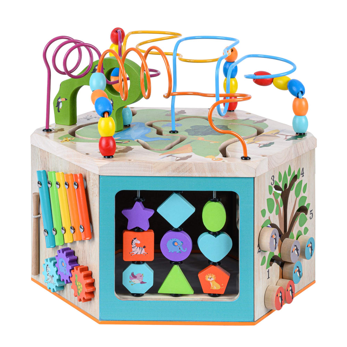 Wooden Activity Cube Station Y703894