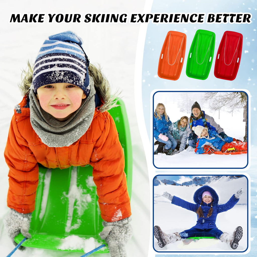 12 Pcs 35 Inch Plastic Snow Sleds Y3804