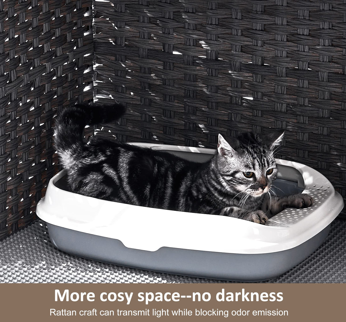 Cat Litter Box Enclosure with Door K97076