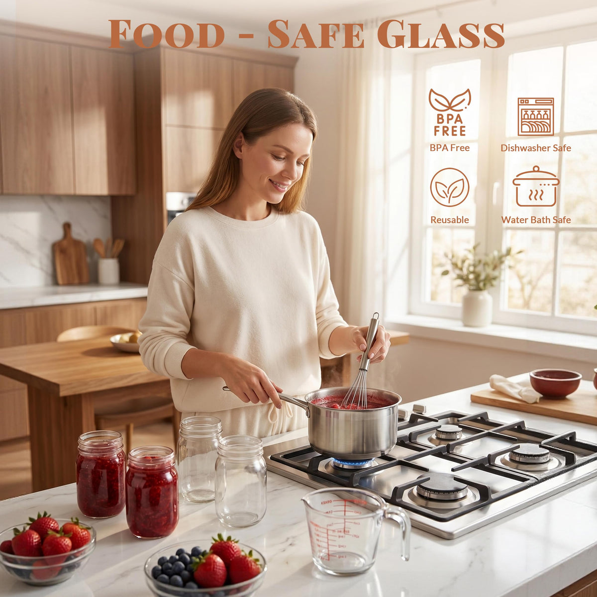20 Pcs 12oz Glass Mason Jars With Lids F732