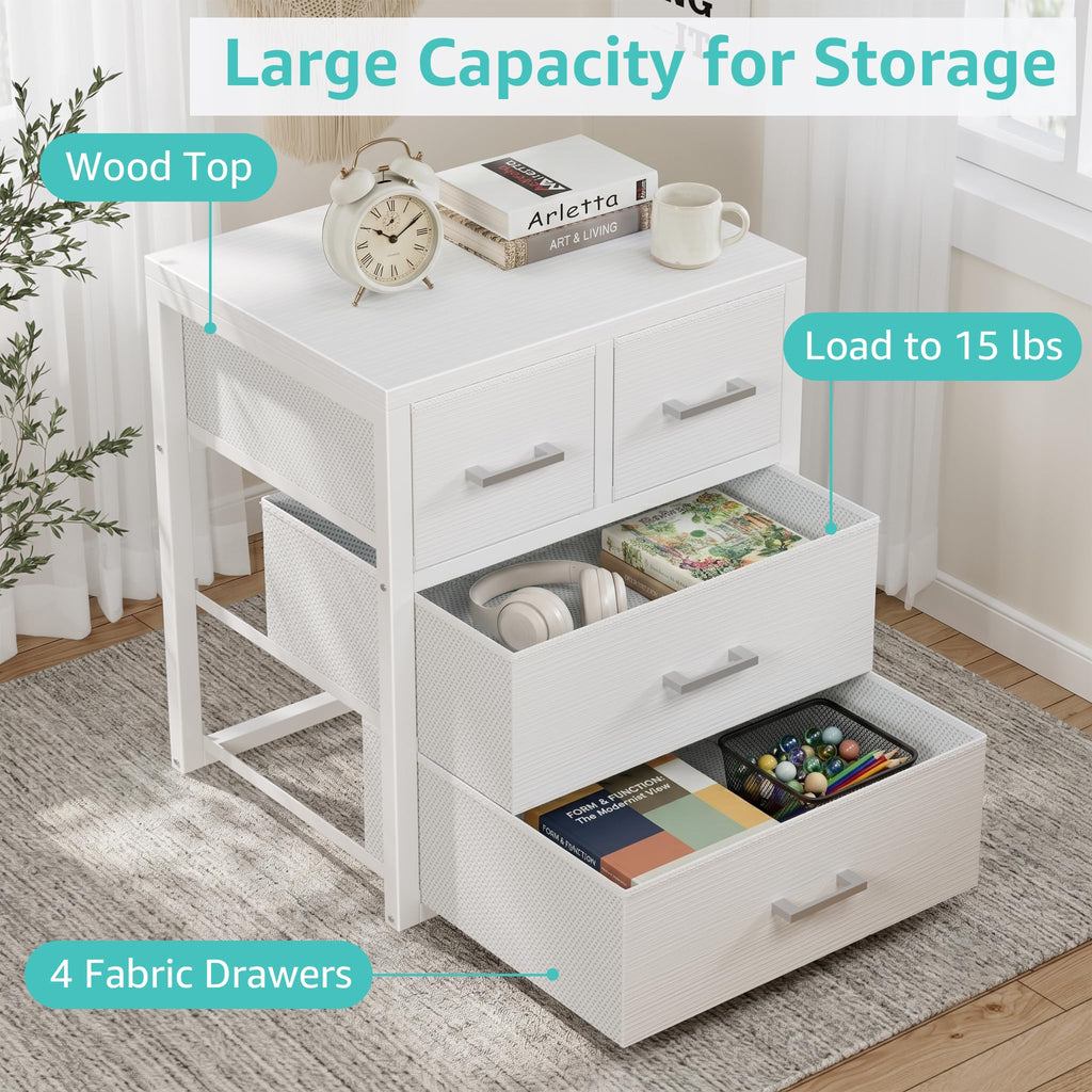 White 4 Drawer Dresser U517264