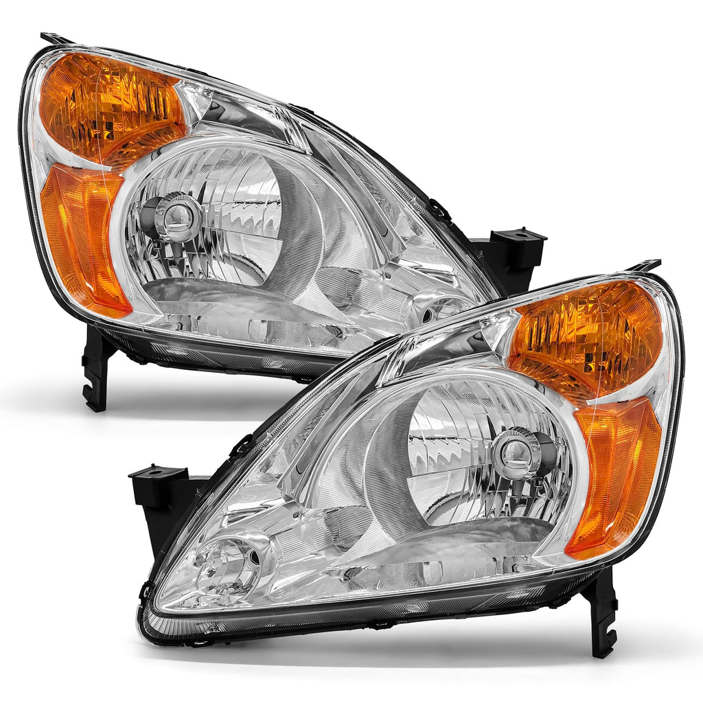 2002-2004 Honda Crv Chrome Headlights Assembly Pair J306901