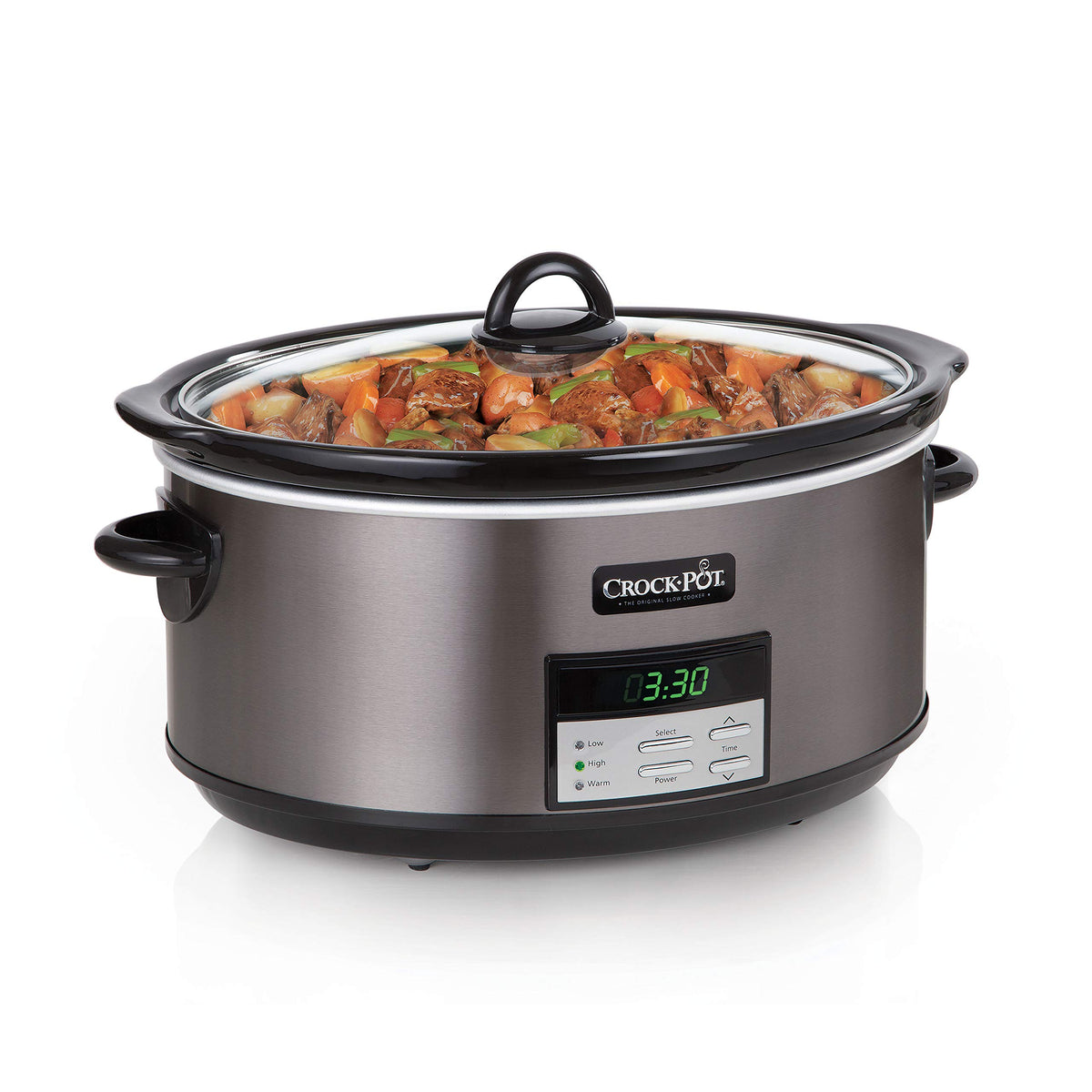8 Quart Programmable Slow Cooker + 7 Quart Oval Manual Slow Cooker, Stainless Steel B9245