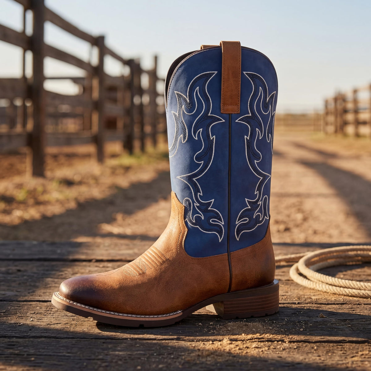 Men's Square Toe Western Pull-On Boots U600