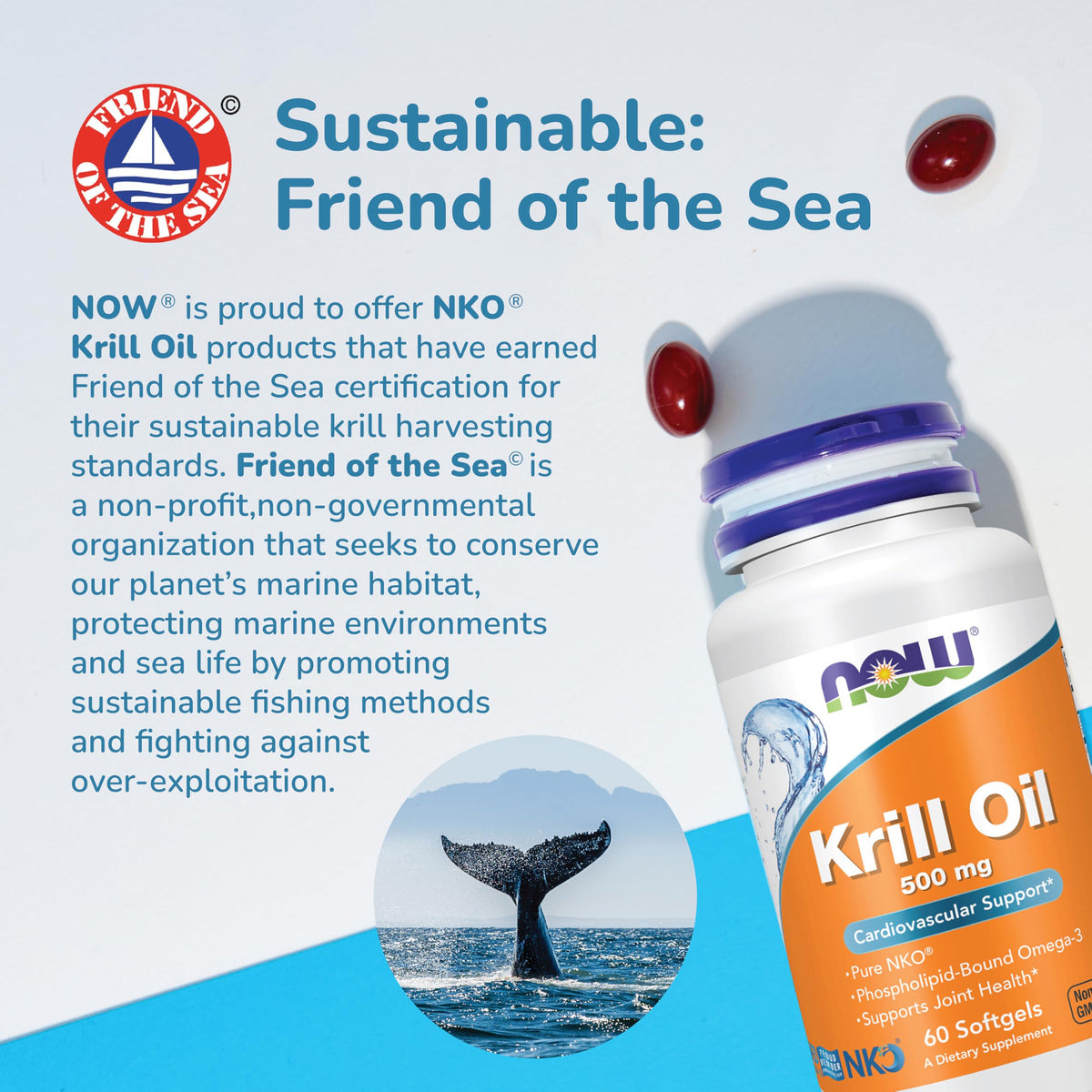 Krill Oil 500 mg Omega-3 120 Softgels K26676