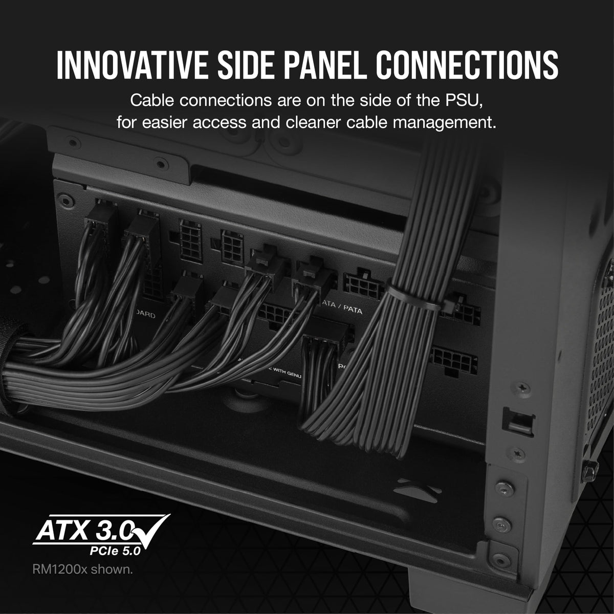 Black ATX 3.1 PCIe 5.1 Power Supply O88676