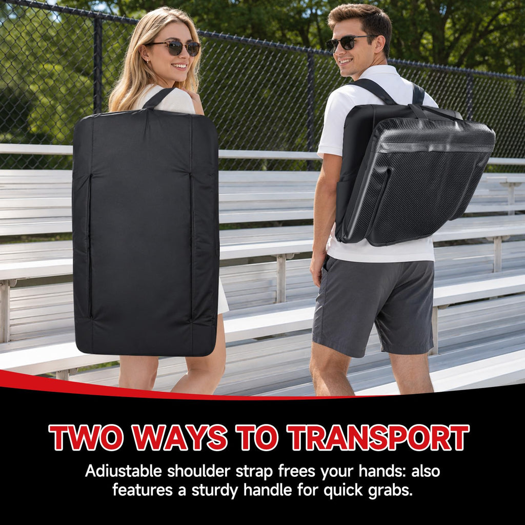 2 Pack Folding Stadium Seats with Back Support and Cushion G275