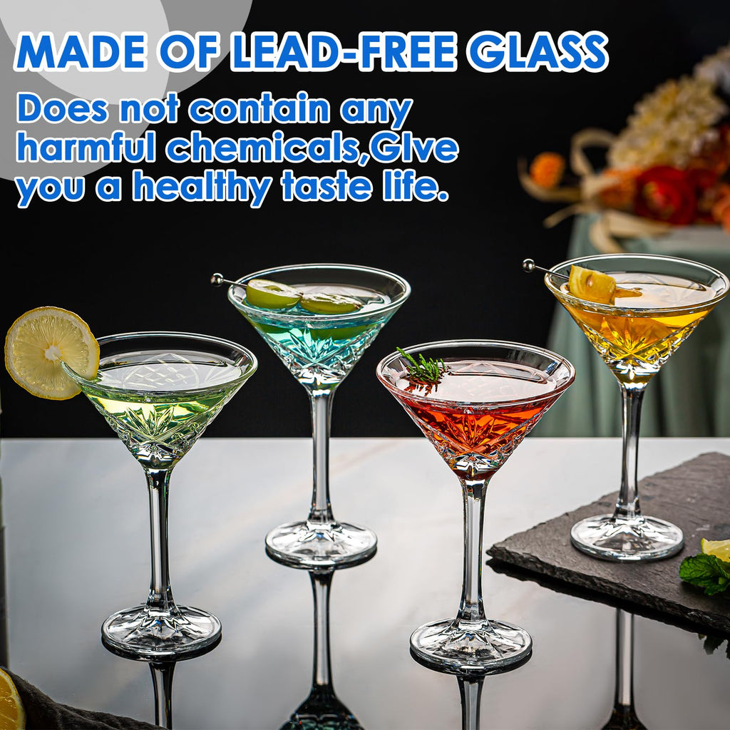 Set of 4 Crystal Stemmed Cocktail Glasses Y97638