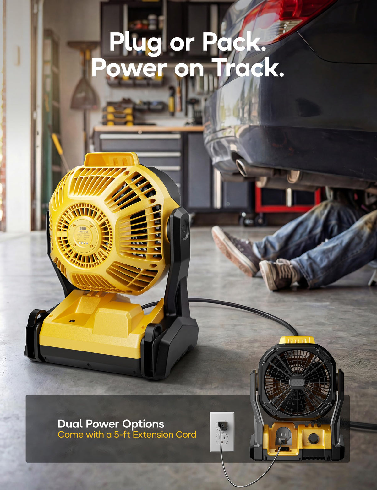Battery Operated Fan with LED Lights N408