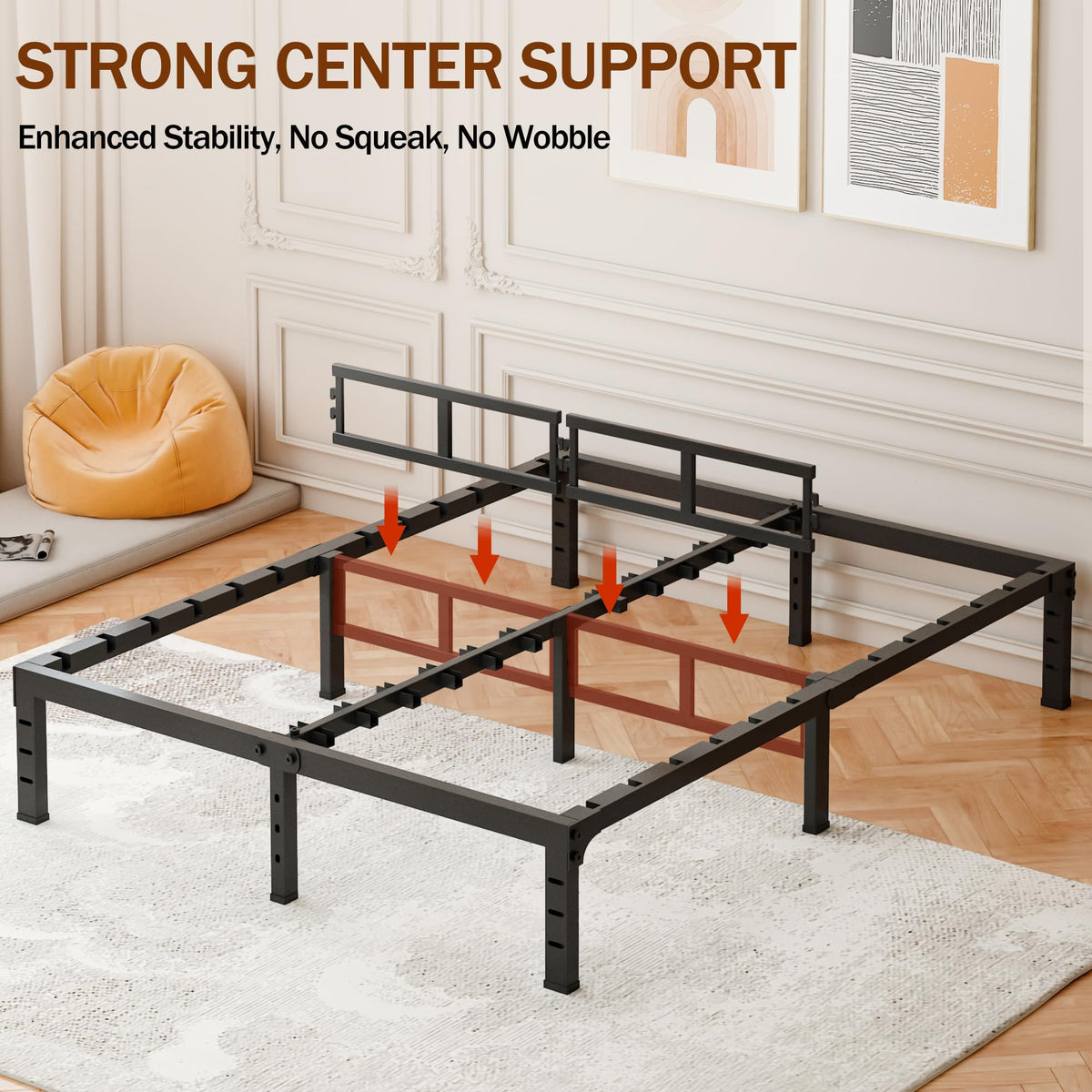 16 Inch Heavy Duty Metal Platform Bed Frame Full Size U86445