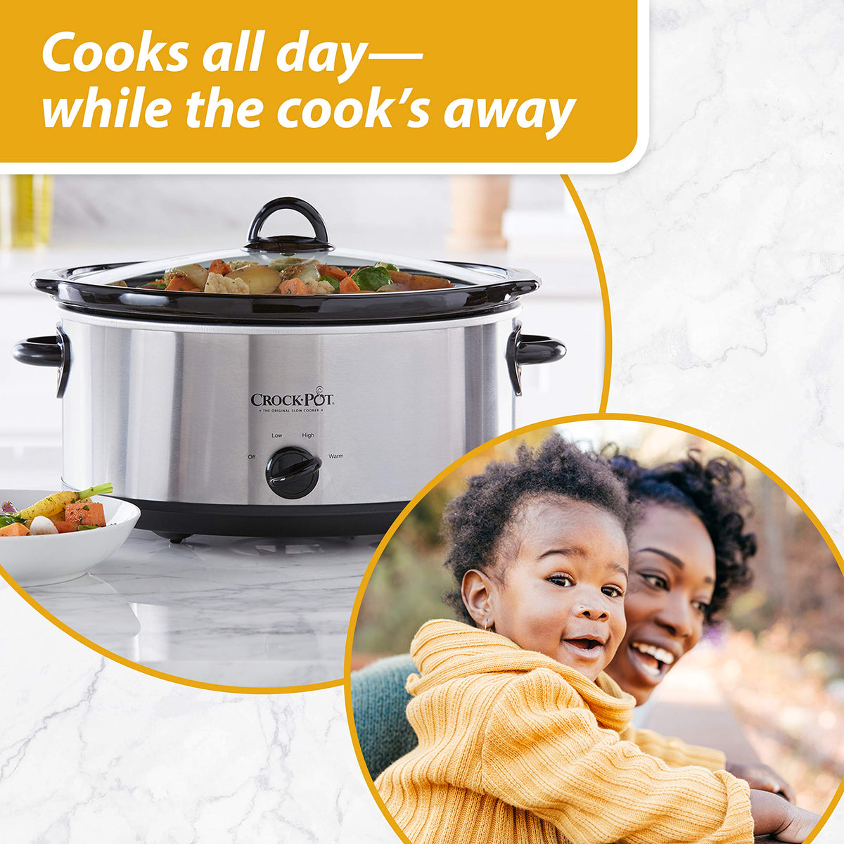 8 Quart Programmable Slow Cooker + 7 Quart Oval Manual Slow Cooker, Stainless Steel B9245