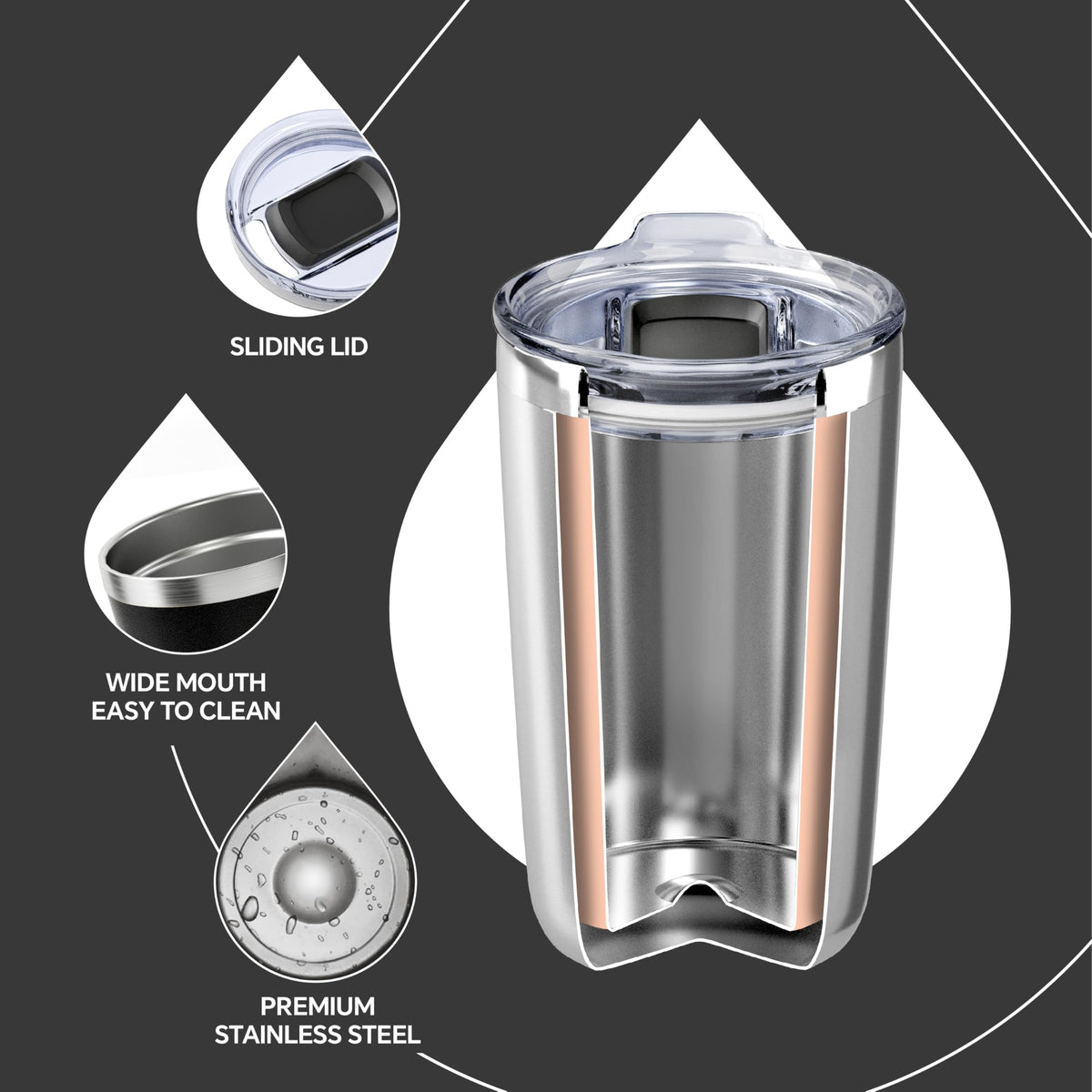 20 oz Stainless Steel Insulated Tumbler H279113