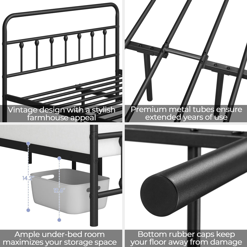 Queen Metal Platform Bed Frame H5629