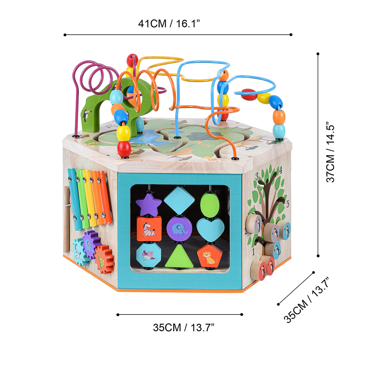 Wooden Activity Cube Station Y703894