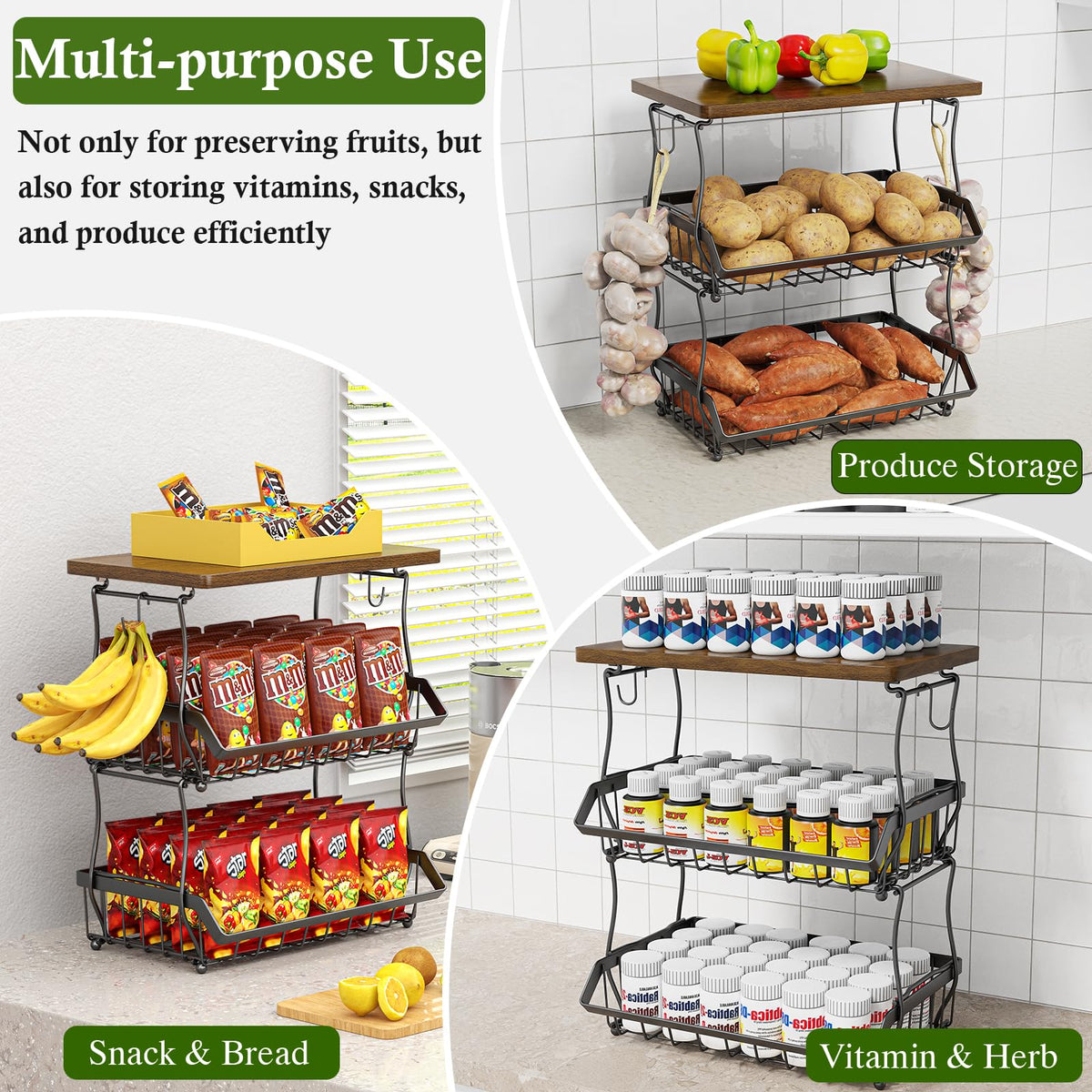 3-Tier Fruit Basket D6221