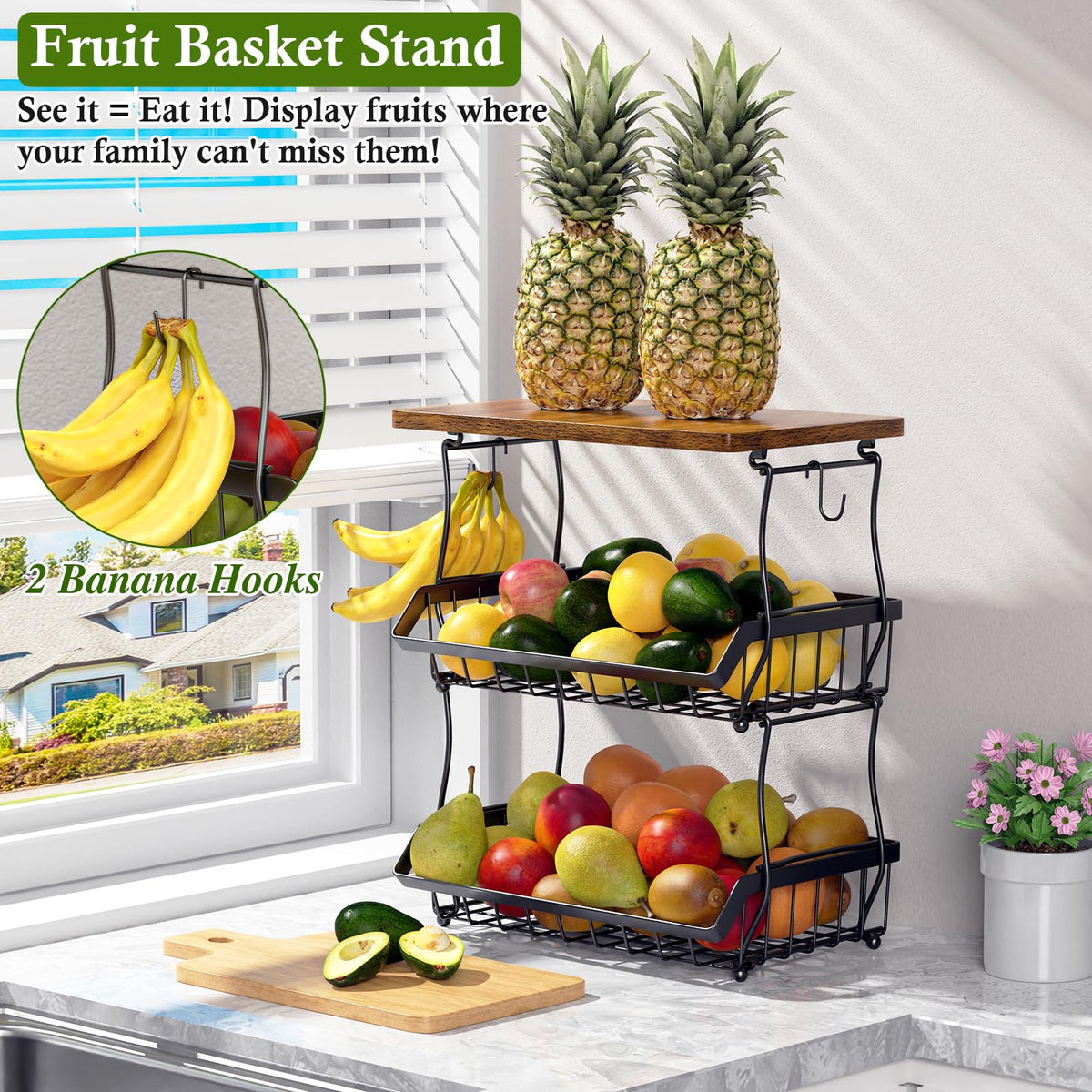 3-Tier Fruit Basket D6221
