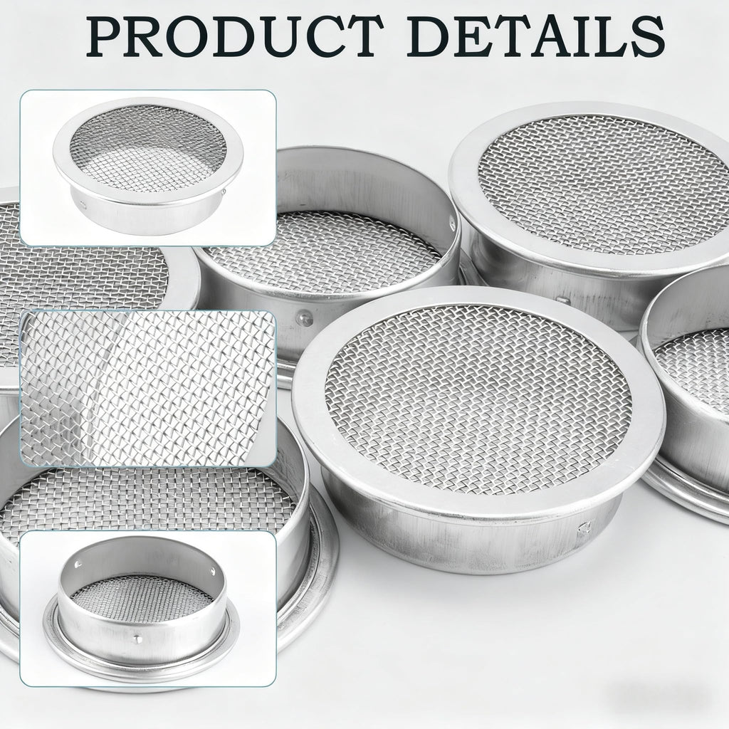 2 Inch Round Open Screen Vent Aluminum Mill Finish 8 Pack V63535