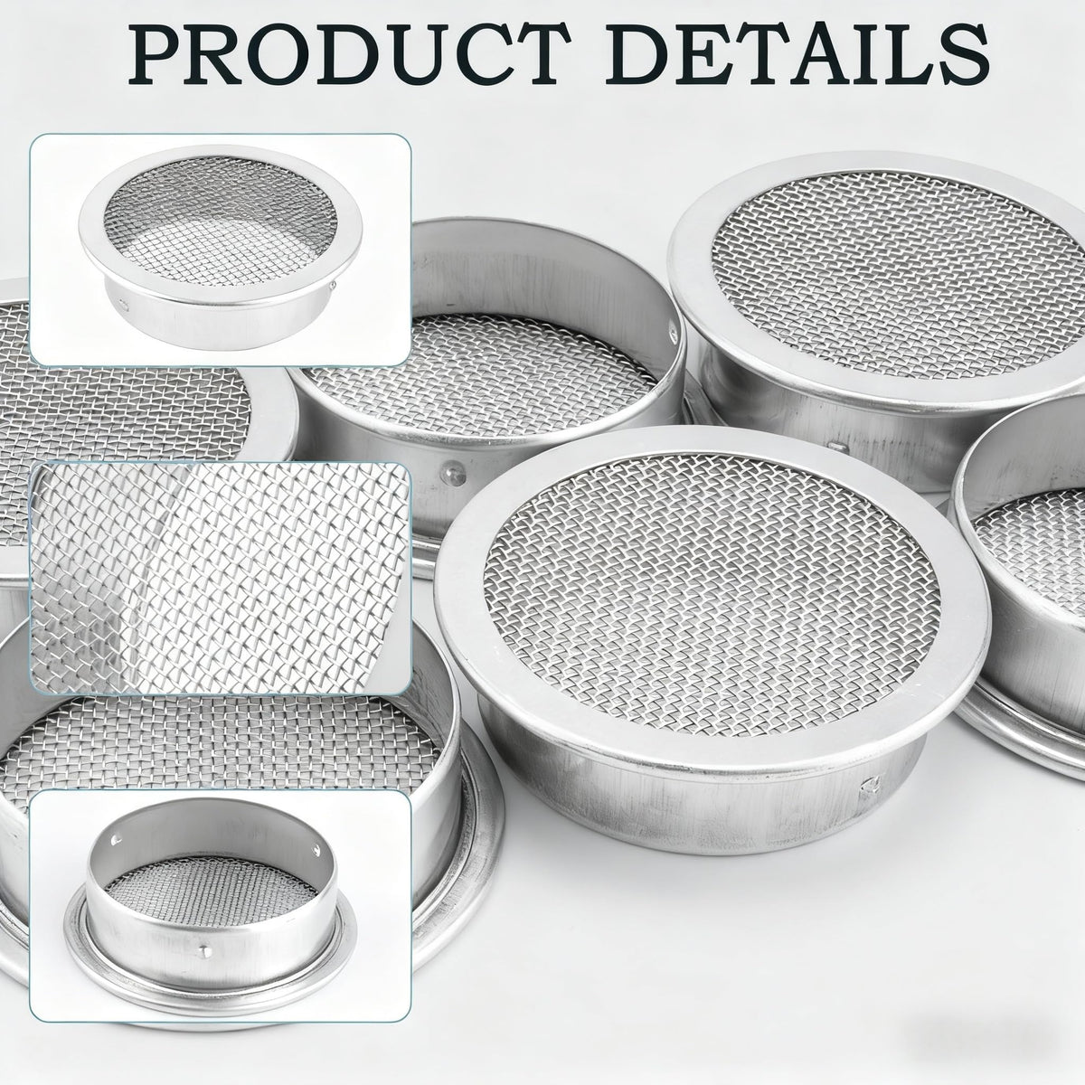 2 Inch Round Open Screen Vent Aluminum Mill Finish 8 Pack V63535
