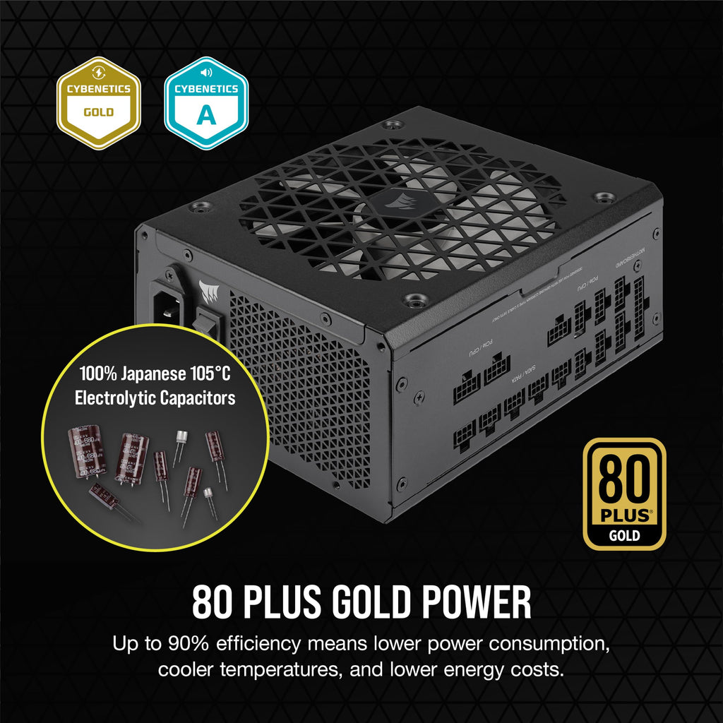 Black ATX 3.1 PCIe 5.1 Power Supply O88676