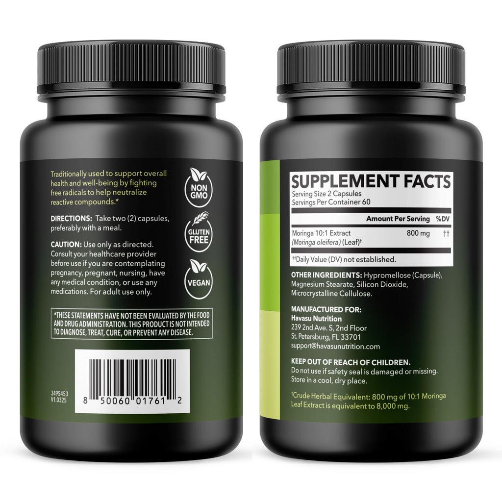 Moringa Capsules 800mg 120 Count L834358