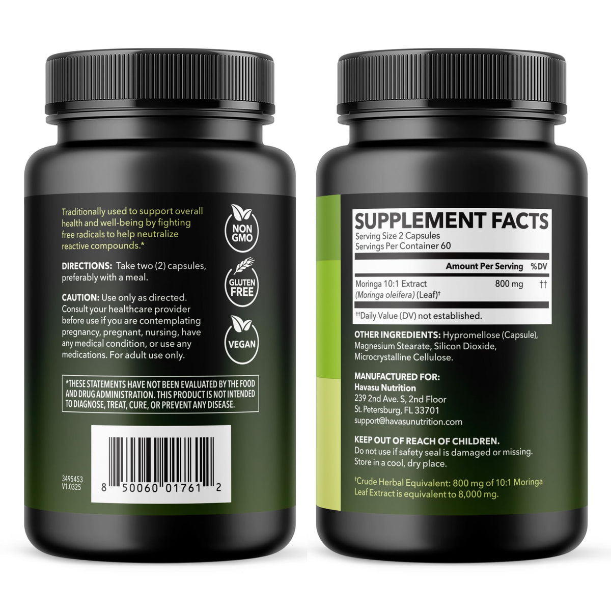 Moringa Capsules 800mg 120 Count L834358
