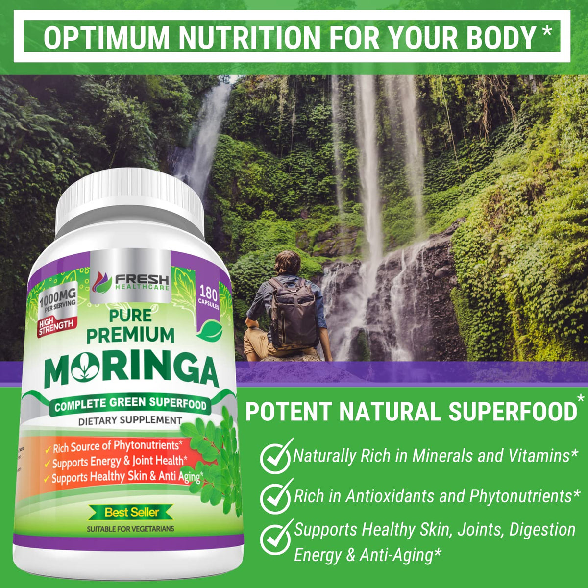 Moringa Capsules 180 Pills L957606