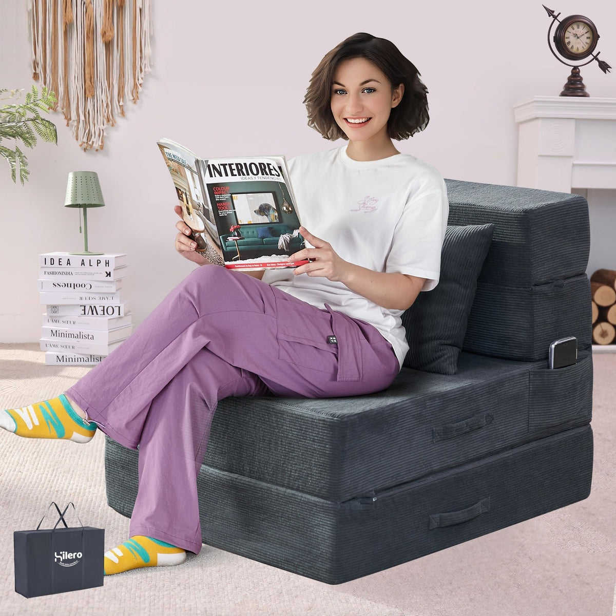 Folding Convertible Sofa Bed with Bag W4096