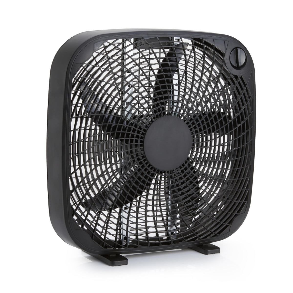 Black 20-Inch 3-Speed Box Fan with Carry Handle M128