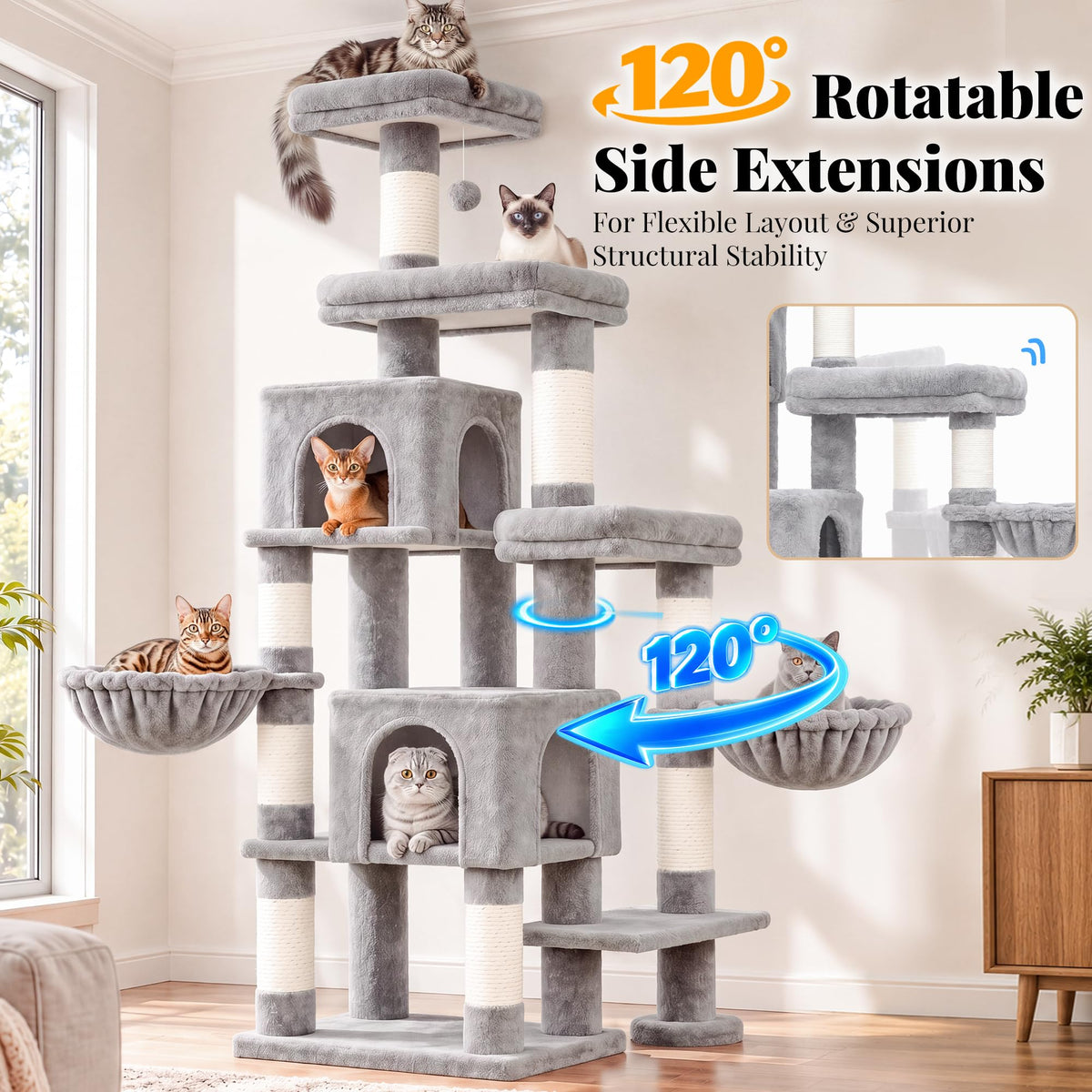 Cat Tree Tower with 3 Platforms S1685
