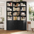 Black Bookshelf with Doors H675