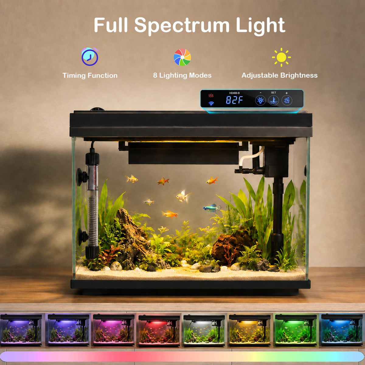 5 Gallon Aquarium Kit Ultra-White Glass O3324