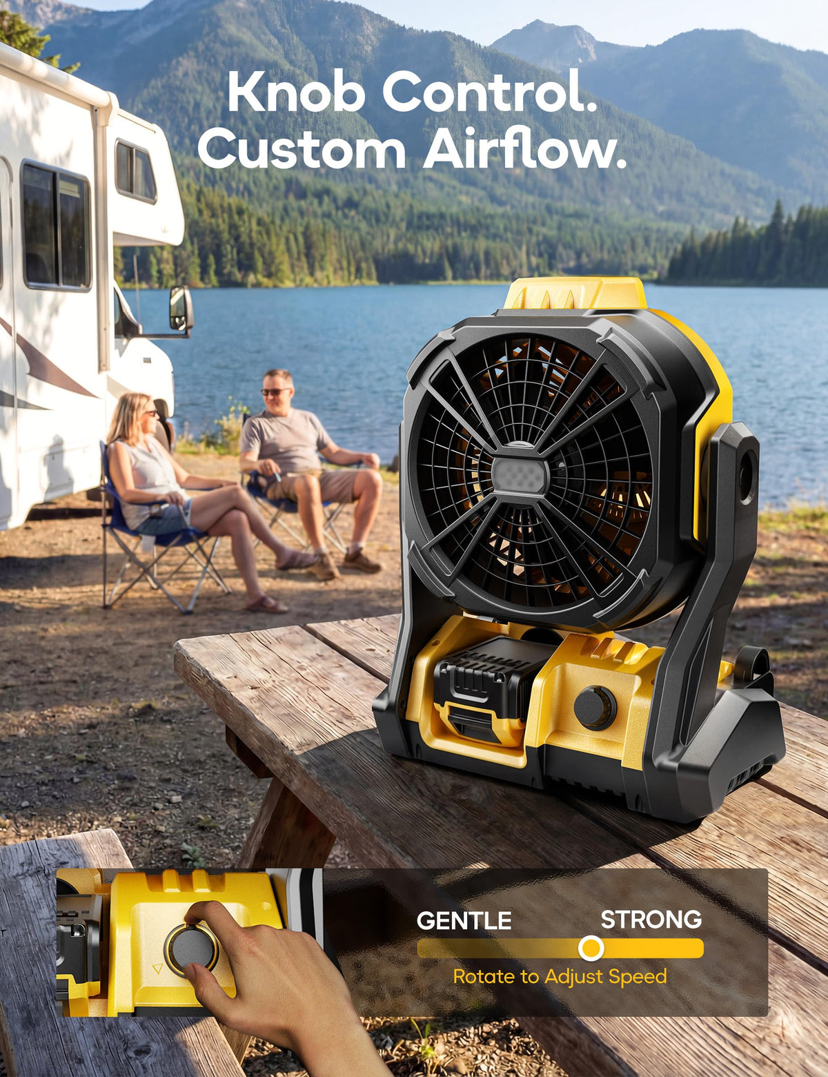 Battery Operated Fan with LED Lights N408