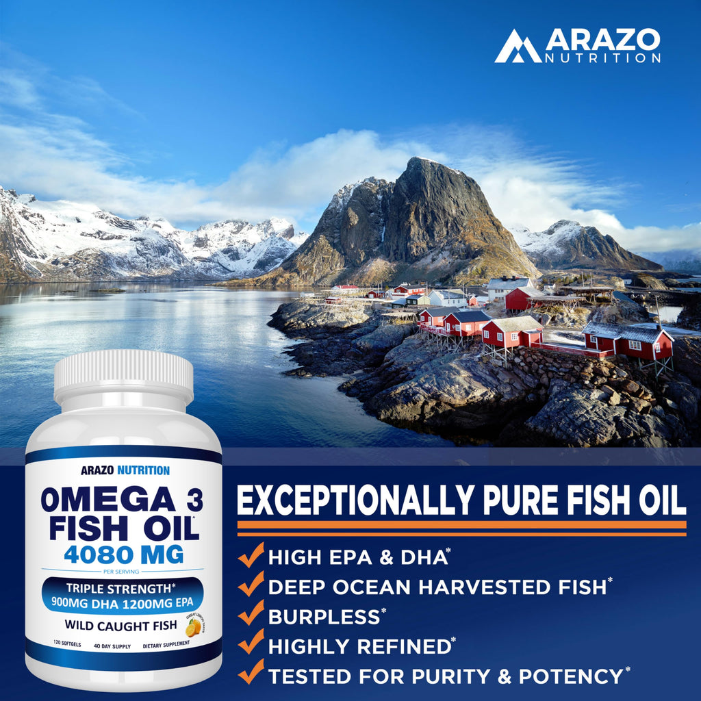 Wild Caught Omega-3 Fish Oil 120 Burpless Lemon Softgels G251033