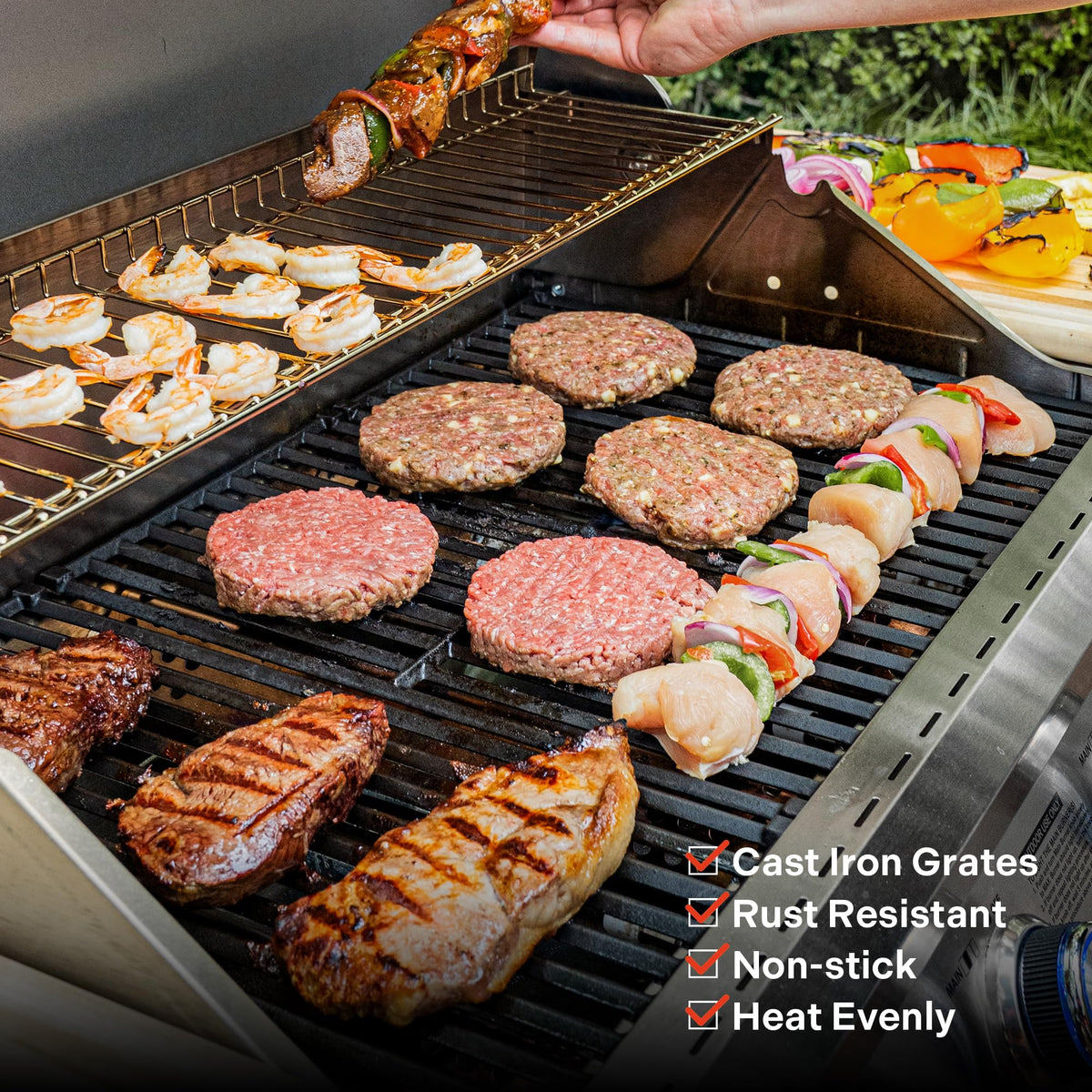 4-Burner Propane Gas Grill Stainless Steel with Side Burners U655