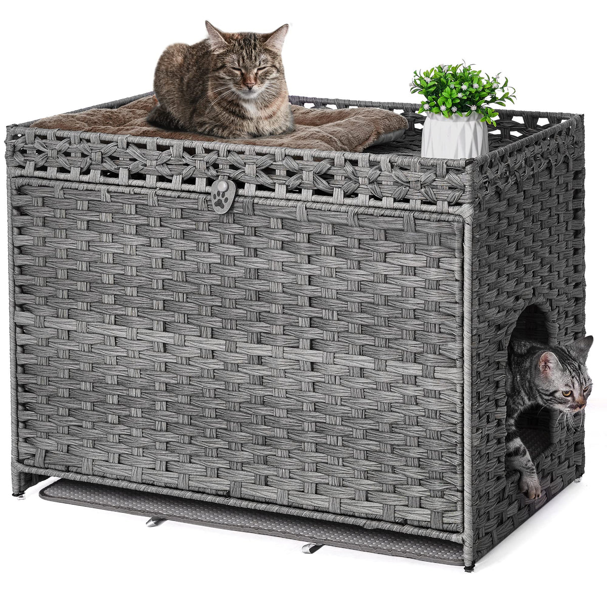 Cat Litter Box Enclosure with Door K97076