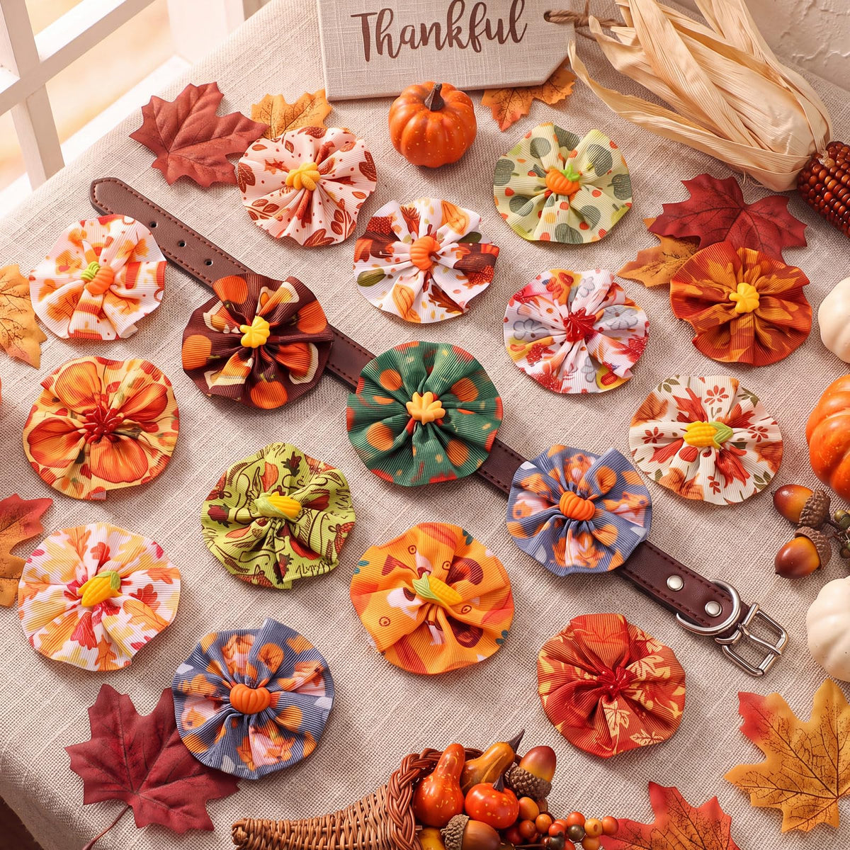 100 Pcs Pet Collar Flowers Charms H858884